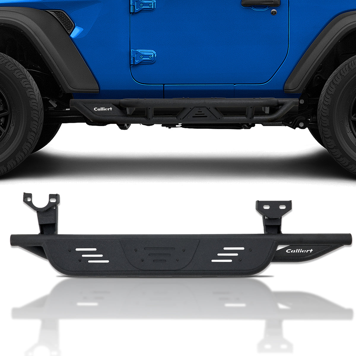Running Boards & Side Step Compatible with 2018-2024 Jeep Wrangler JL 2 Doors, Heavy-Duty Steel Nerf Bars Step for Jeep JL, Black Powder Coated Side Steps