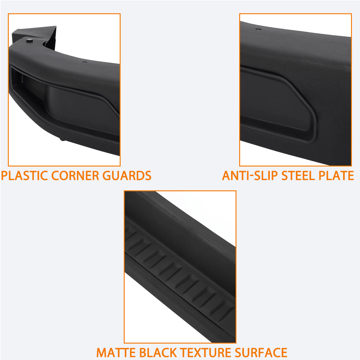 Rear Bumper Fits for Jeep Wrangler JK 2007-2018 Off Road Bumper 10th Anniversary Style Black Guard Protector