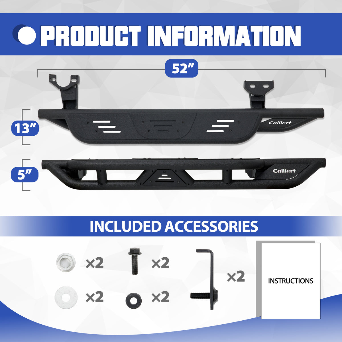 Running Boards & Side Step Compatible with 2018-2024 Jeep Wrangler JL 2 Doors, Heavy-Duty Steel Nerf Bars Step for Jeep JL, Black Powder Coated Side Steps