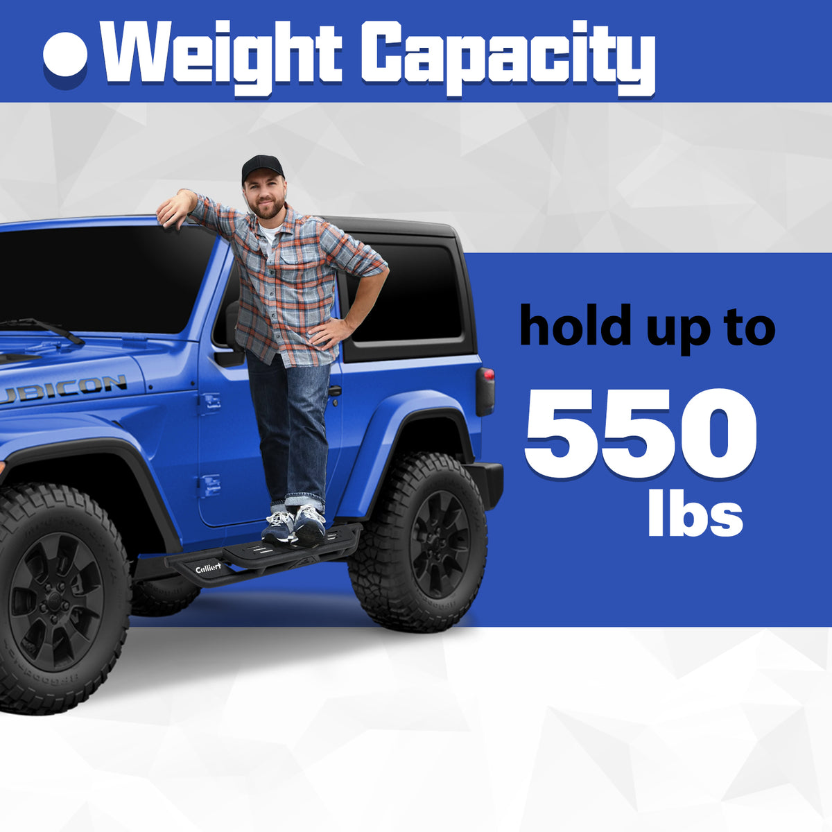 Running Boards & Side Step Compatible with 2018-2024 Jeep Wrangler JL 2 Doors, Heavy-Duty Steel Nerf Bars Step for Jeep JL, Black Powder Coated Side Steps