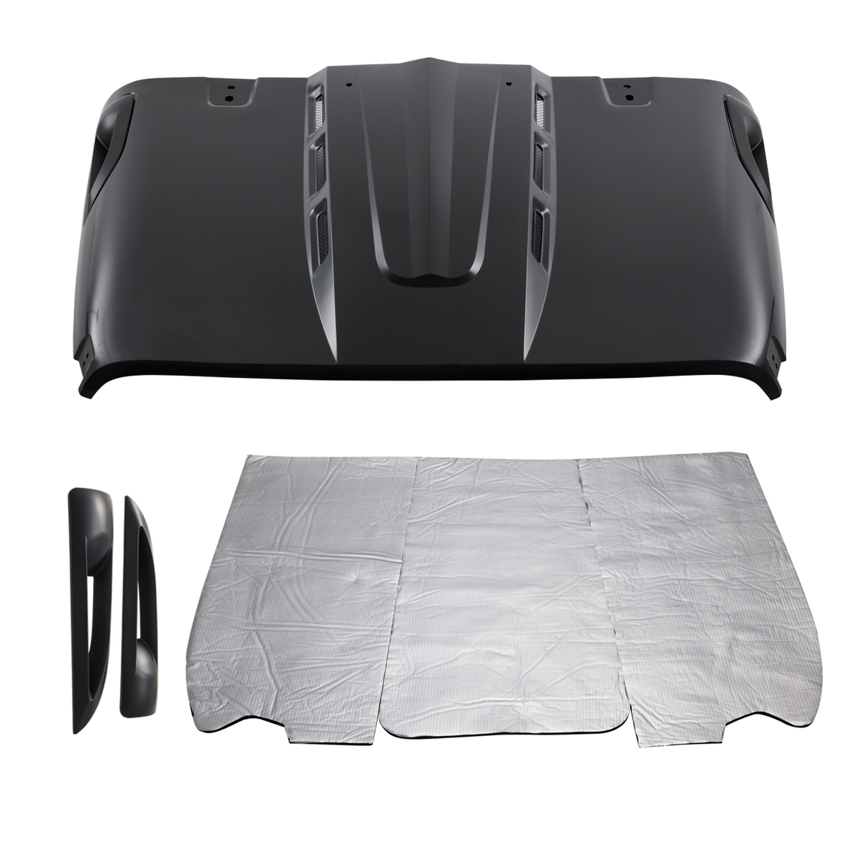 Heat Dispersion Hood Compatible with 2018-2024 Jeep Wrangler JL Steel Hood with Air Vents