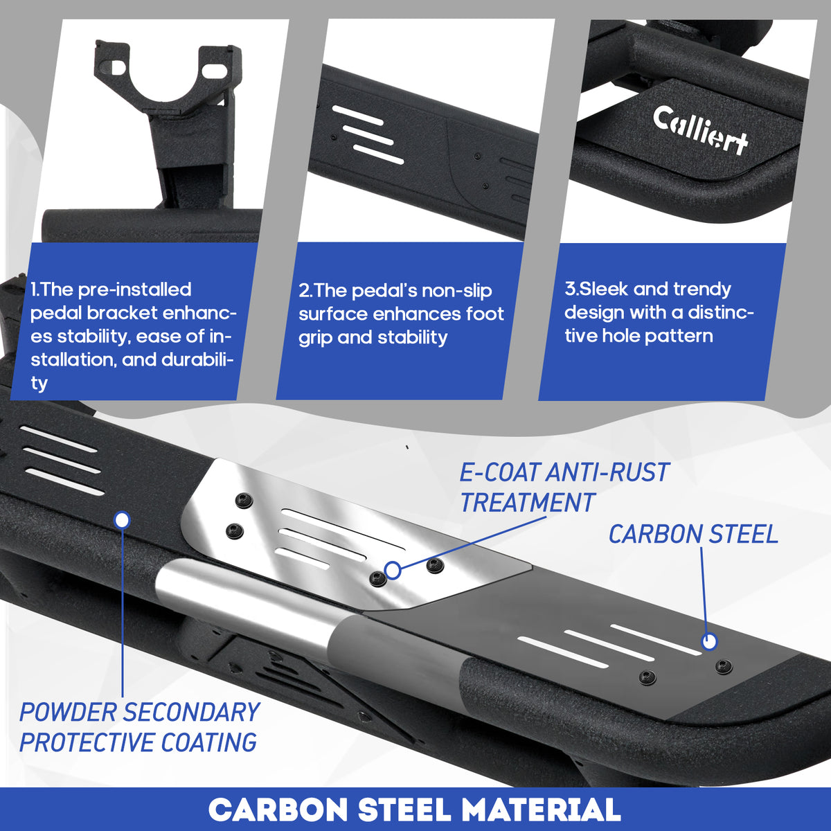 Running Boards ＆ Side Step Compatible with 2018-2024 Jeep Wrangler JL 2 Doors, Heavy-Duty Steel Nerf Bars Step for Jeep JL, Black Powder Coated Side Steps